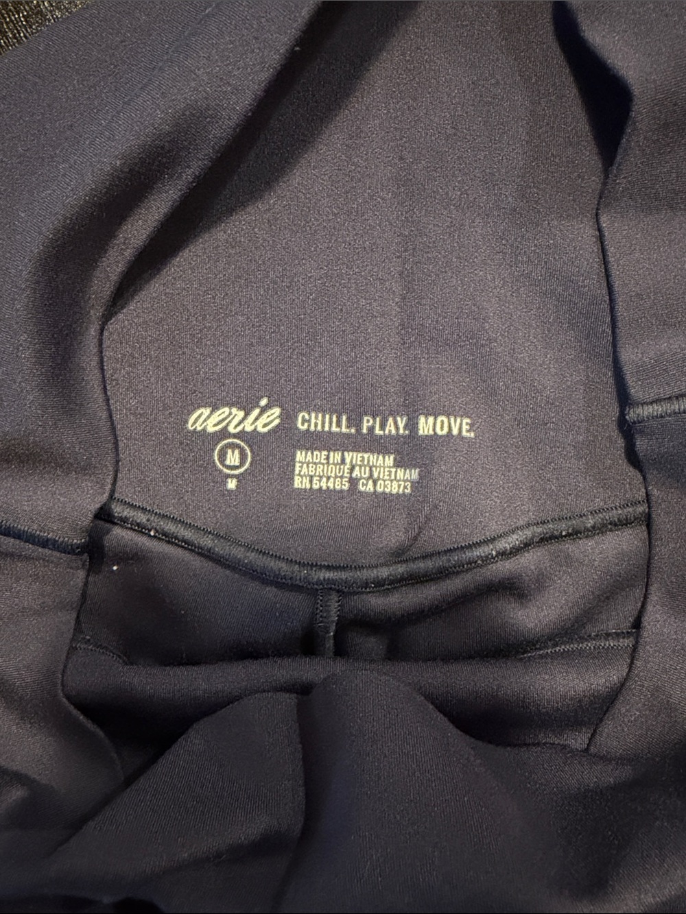 High-Waist Solid Navy Leggings - Picture 2 of 3